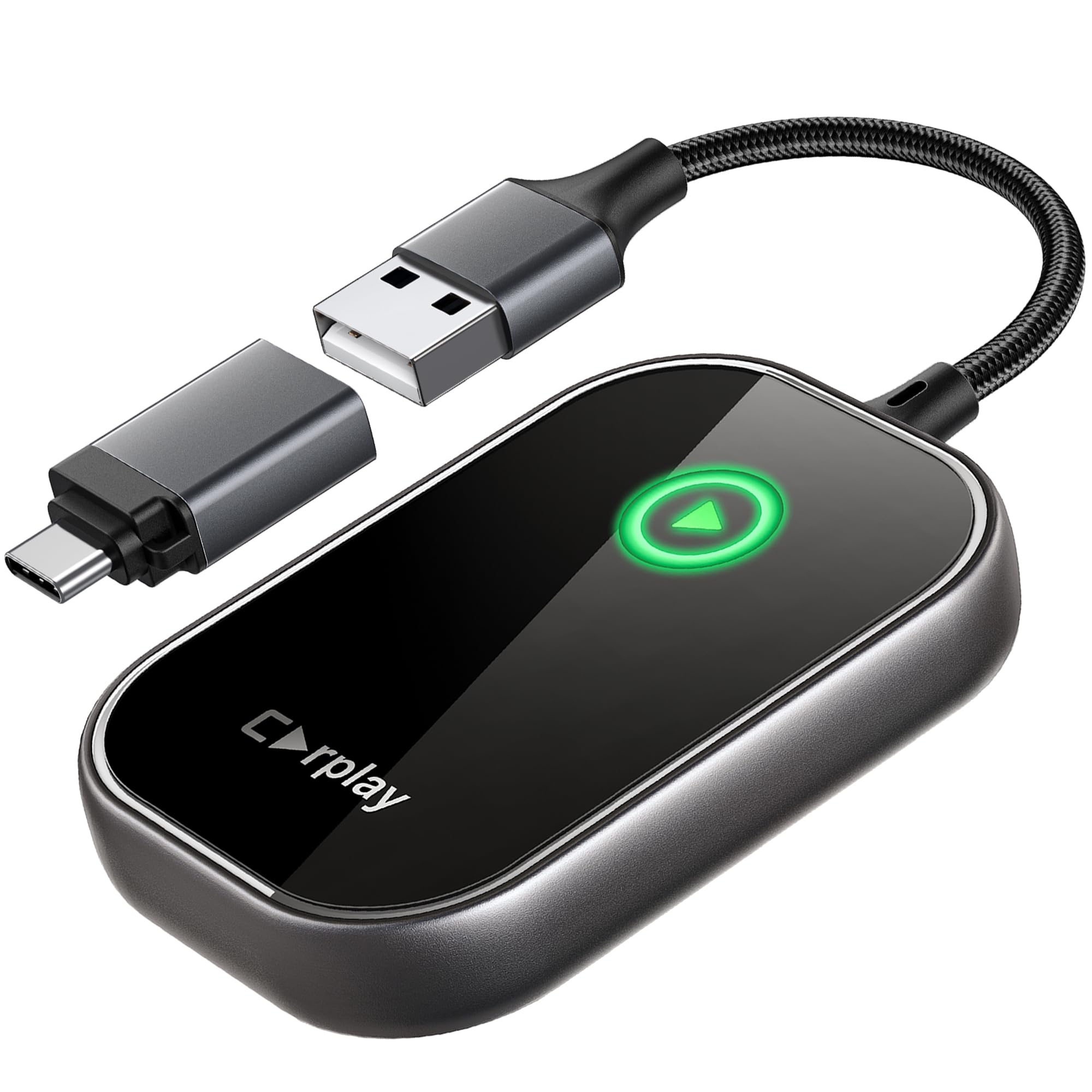Wireless CarPlay Adapter for iPhone 2024 - Convert Wired to Wireless CarPlay Dongle, Zero Latency Plug & Play, Compatible with Cars 2017+ & iOS 10+ - Perfect for Hands-Free Driving & Seamless Music Streaming