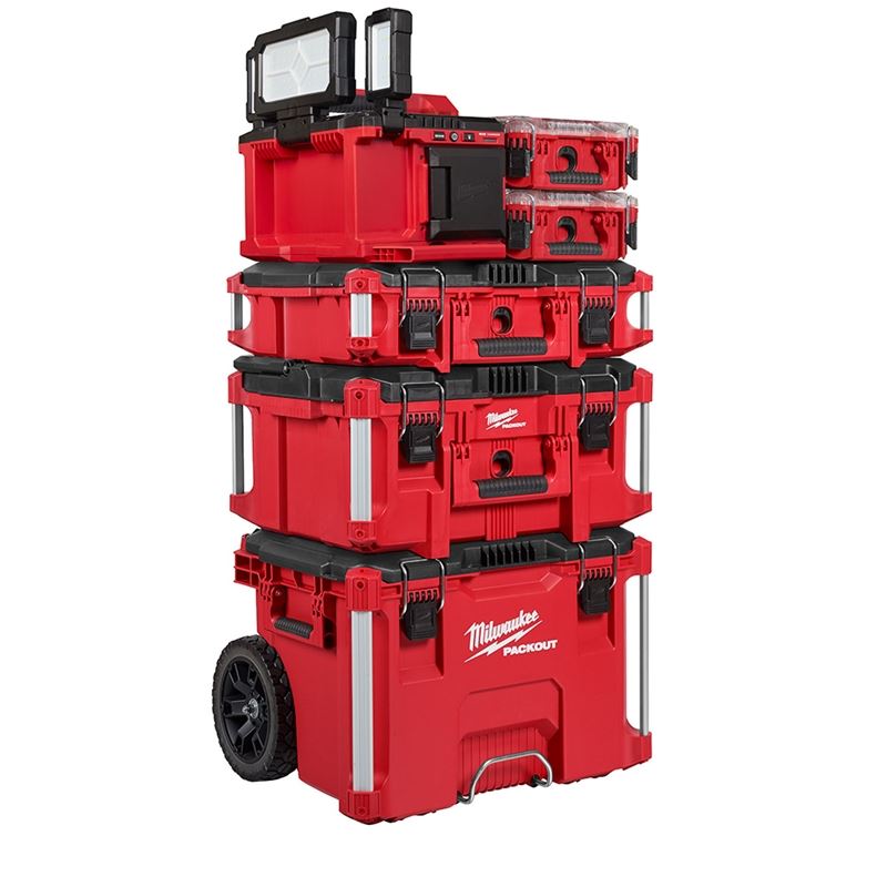 M18 18V Lithium-Ion Cordless PACKOUT Light & Charger - Tool Only (2357-20) - Perfect for Construction Sites, Workshops & Emergency Power Outages