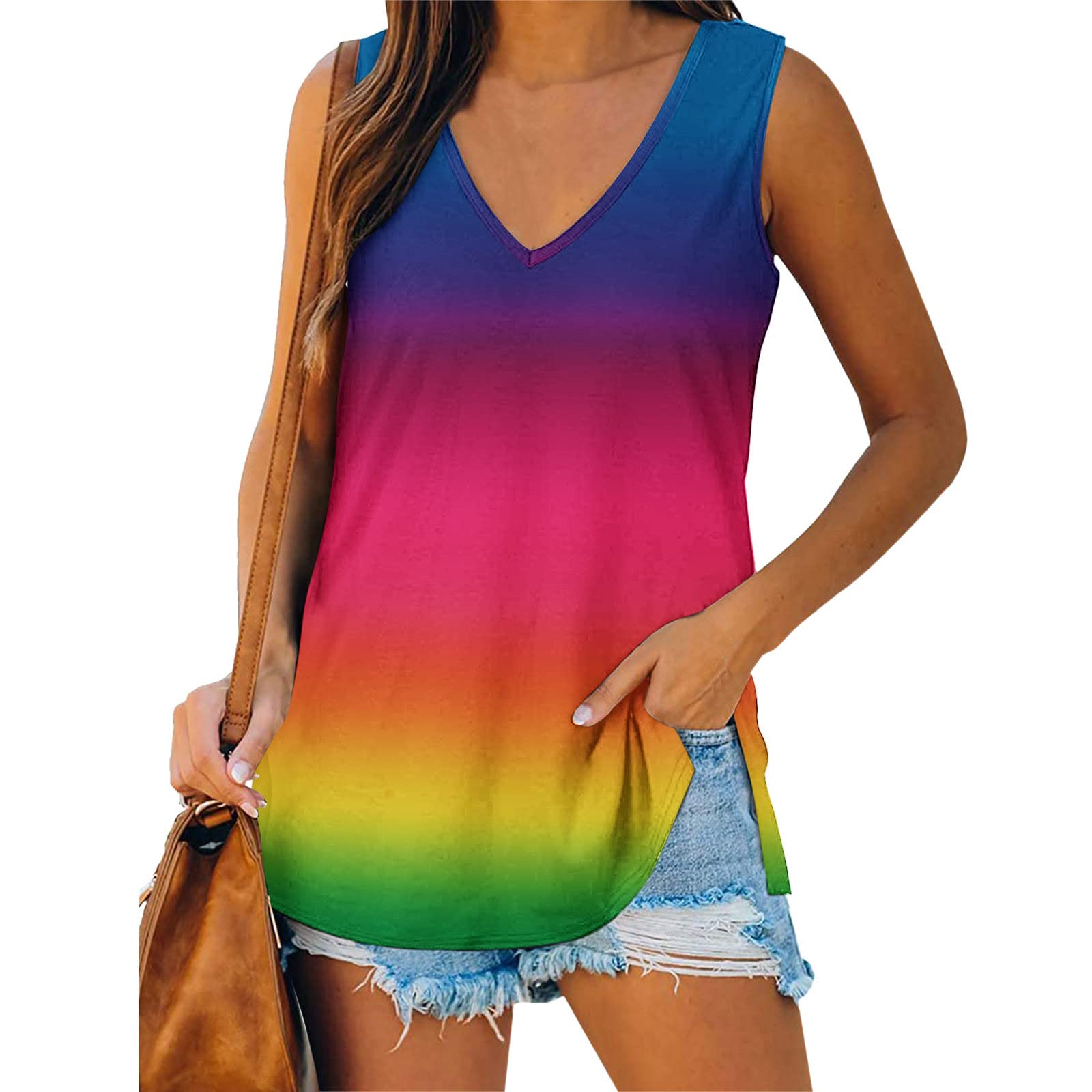 Women's Casual Pleated Round Neck Tank Top - Solid Color Short Sleeve Workout Shirt for Gym, Yoga & Summer Wear