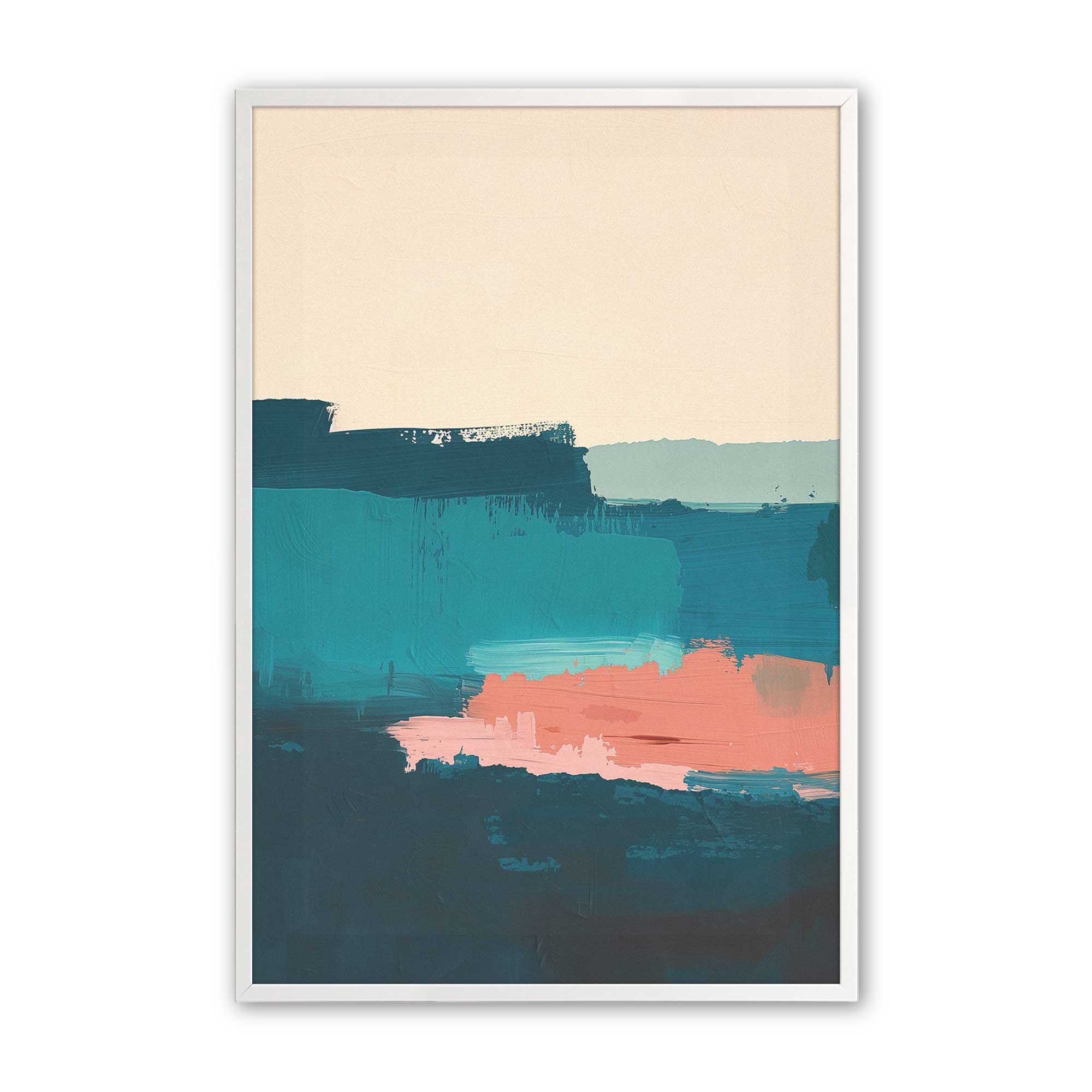 Azure Reverie v2 Print - Modern Abstract Wall Art for Home & Office Decor | Perfect for Living Room, Bedroom, or Workspace