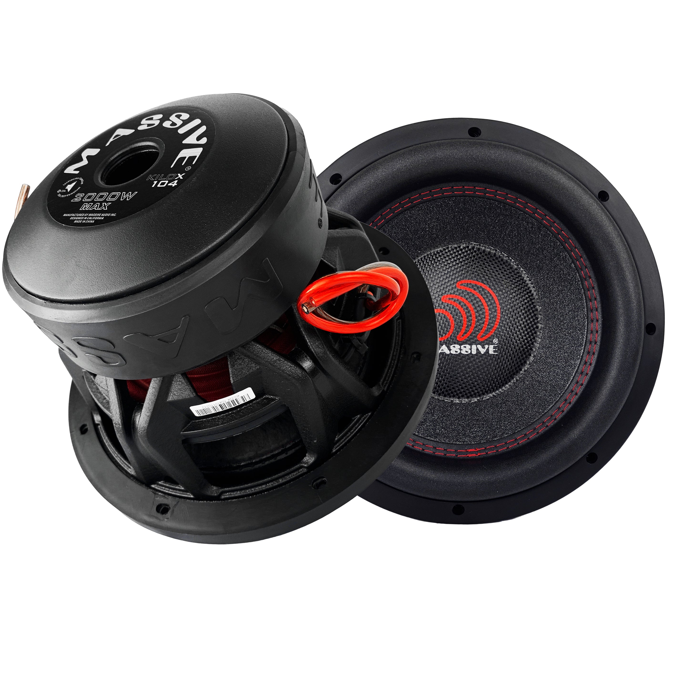 KILOX104V2 10-Inch 1000 Watts RMS Dual 4 Ohm 3 Voice Coil Car Subwoofer - Powerful Bass for Trucks, SUVs, and Custom Car Audio Systems