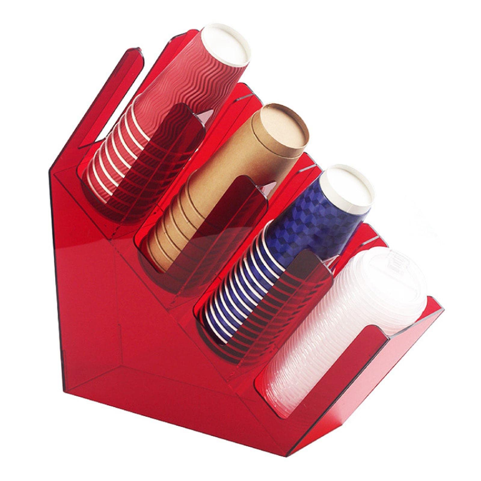 CALANDIS® Wooden Coffee Mug Holder - Countertop Cup Dispenser Organizer for Kitchen Shelf | Holds 1 Cup | Perfect for Small Spaces & Coffee Bar Organization