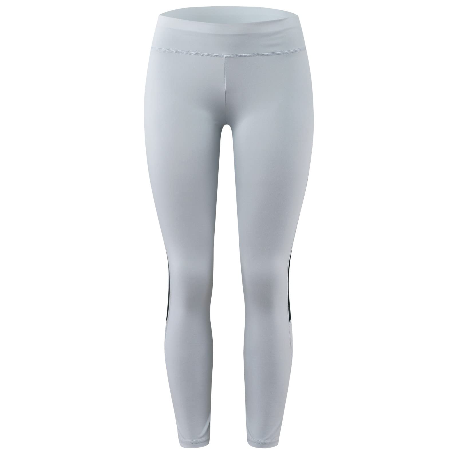 IGETELY Women's High Waist Yoga Pants with Mesh Panels - Tummy Control & Butt Lifting Workout Leggings, Breathable Skinny Tights for Gym, Running & Lounge (Gray)