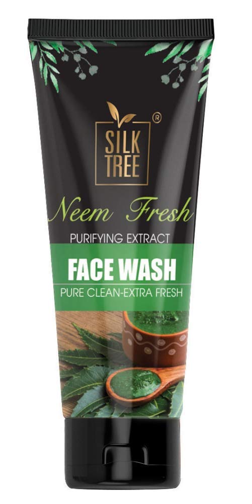 SILKTREE Advanced Neem Fresh Face Wash (65g) - Natural Acne Treatment & Oil Control for Clear Skin - Perfect for Daily Skincare Routine & Sensitive Skin Care