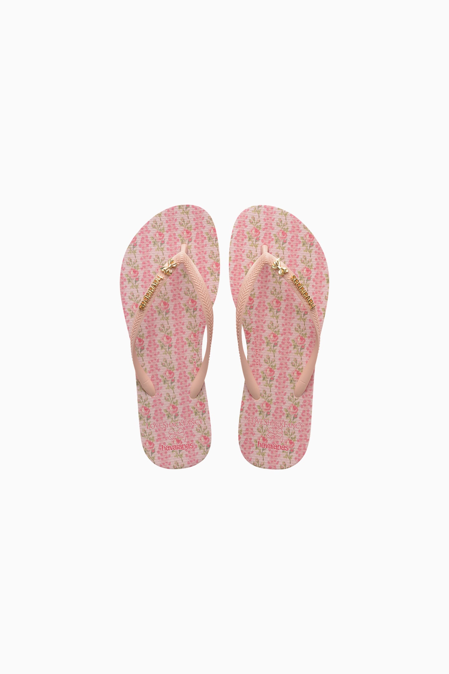 LoveShackFancy x Havaianas Girls Strawberry Macaroon Flip Flops - Cute Summer Sandals for Kids, Beach & Pool Slides, Comfortable Casual Footwear for Girls