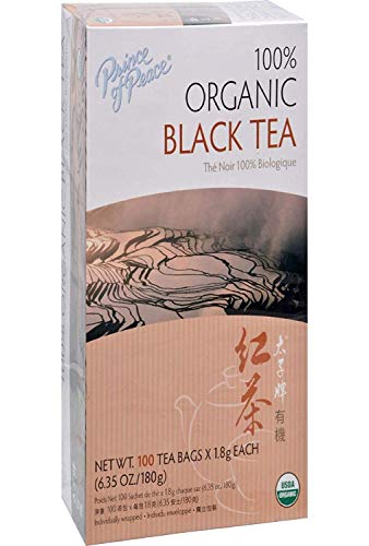 Prince of Peace Organic Black Tea, 2 Pack (200 Tea Bags Total) - 100% USDA Certified Organic, Unsweetened, Low Caffeine Herbal Tea - Healthy Coffee Alternative for Morning Energy & Relaxation - Perfect for Office, Home or Travel Use