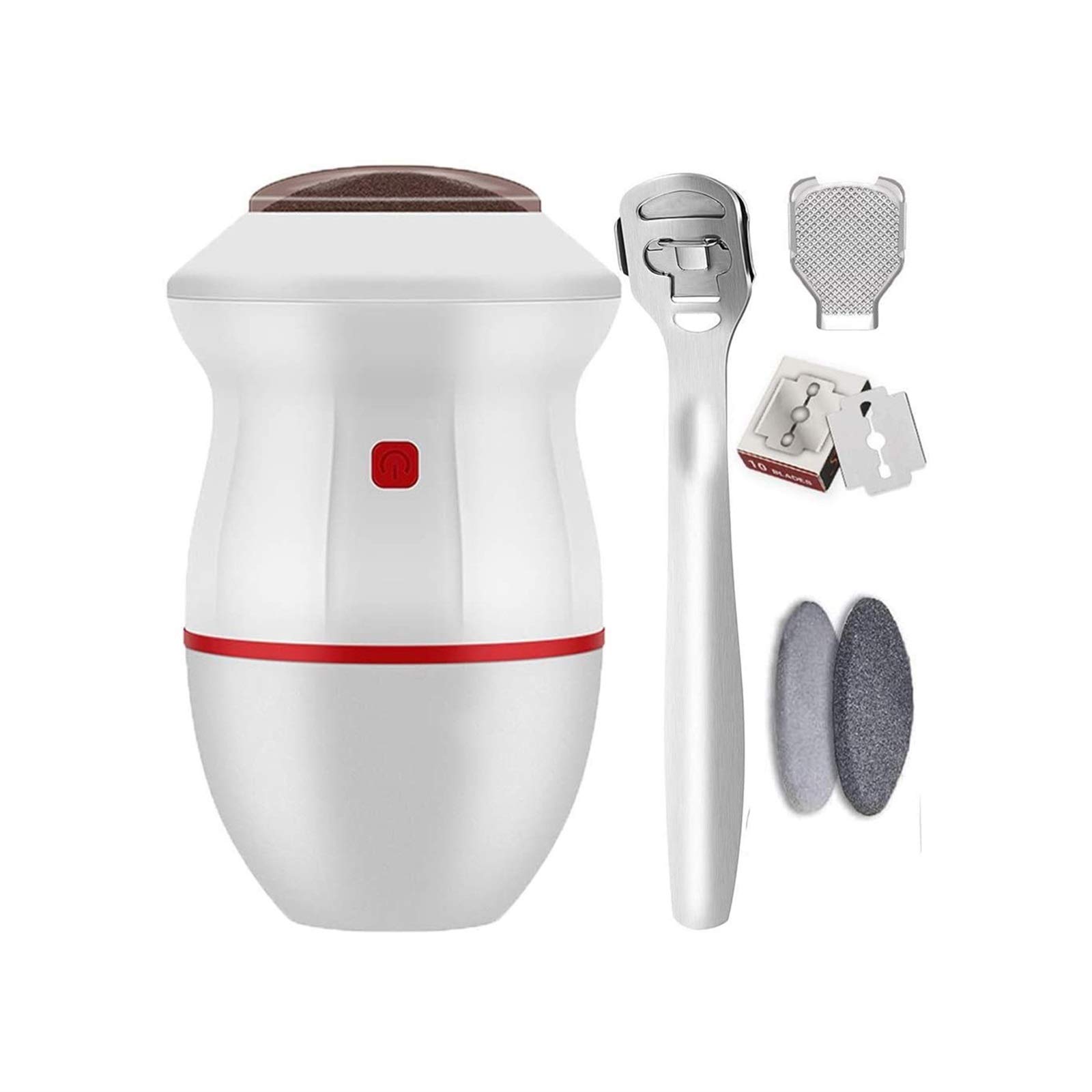 Zinhsq Portable Electric Foot Grinder - USB Powered Pedicure Foot File with Dual Speed Settings, Callus Remover for Dead, Hard, Cracked & Dry Skin - Foot Heel Repair Tool for Home Spa & Travel Pedicure Care