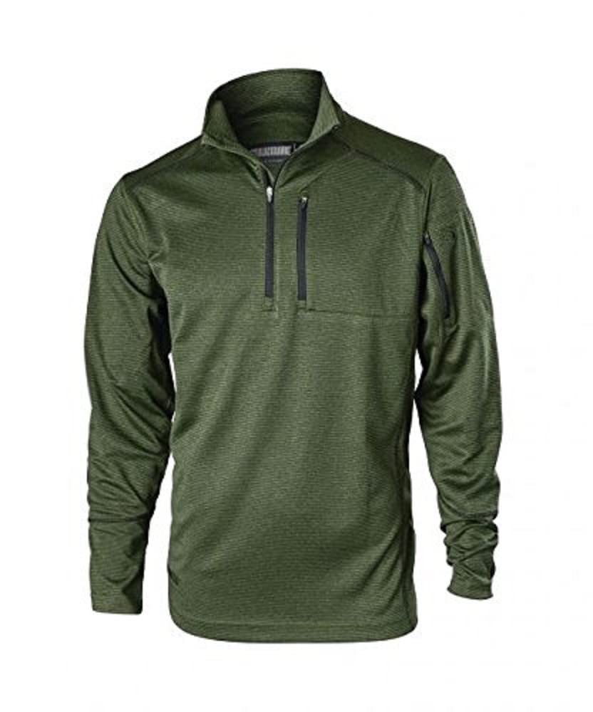 BLACKHAWK Convoy 1/4 Zip Shirt - Moss Green Tactical Performance Shirt for Outdoor Adventures, Hiking & Military Training | Moisture-Wicking & Durable