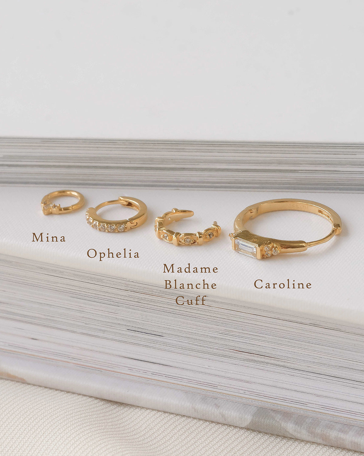 Mina Trio Gemstone Hoop Earrings - Sterling Silver Dainty Hoops with Natural Stones for Women - Perfect for Everyday Wear, Gifts & Special Occasions
