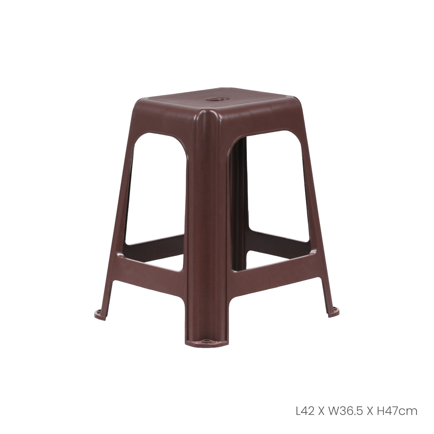 Modern Square Dining Stool (8596) - Comfortable & Stylish Kitchen Bar Stool for Home, Restaurant, and Cafe Use