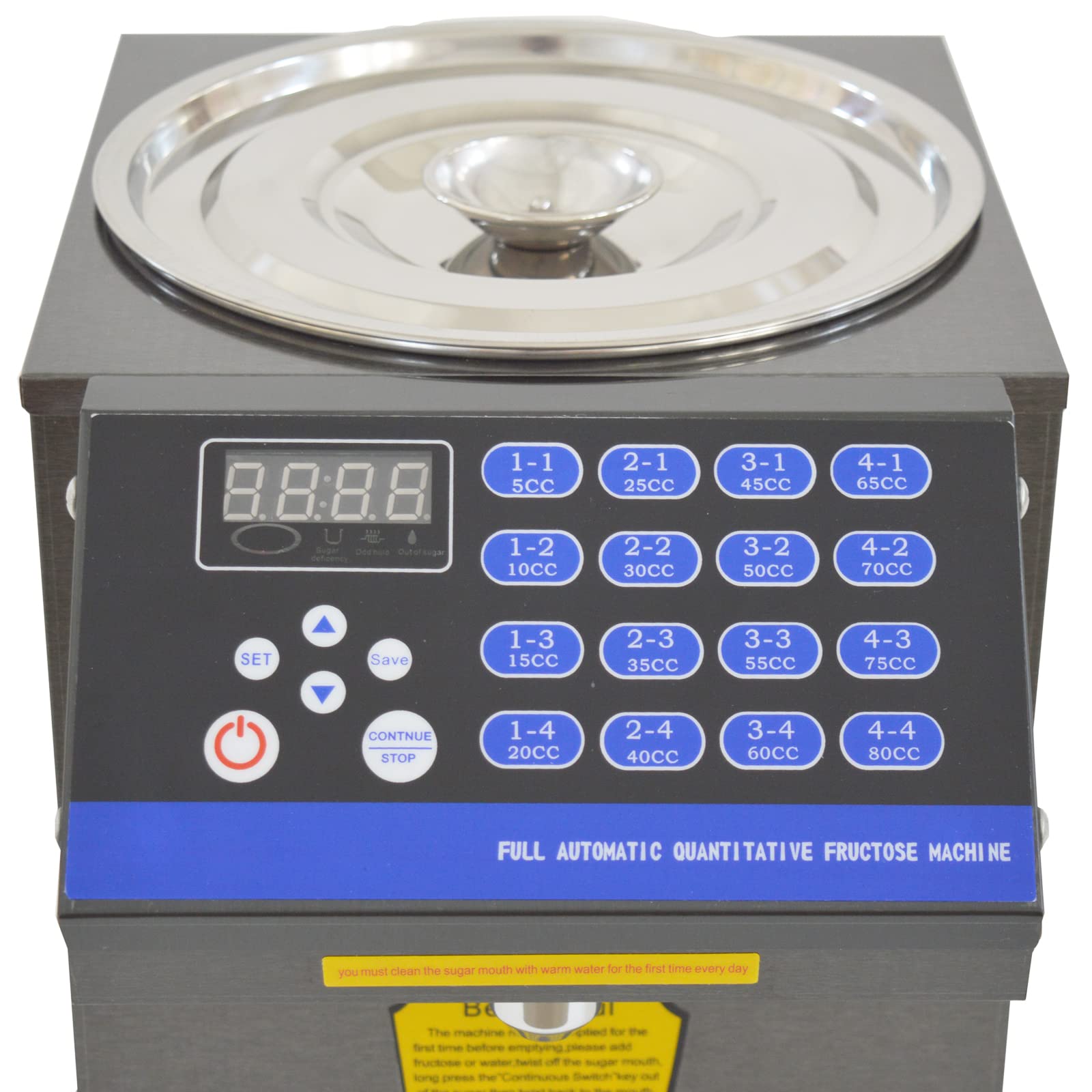 TECHTONGDA 16-Group Automatic Fructose Dispenser 10L Commercial Sugar Syrup Machine for Bubble Tea - 110V 350W - Perfect for Boba Shops, Coffee Houses & Dessert Businesses