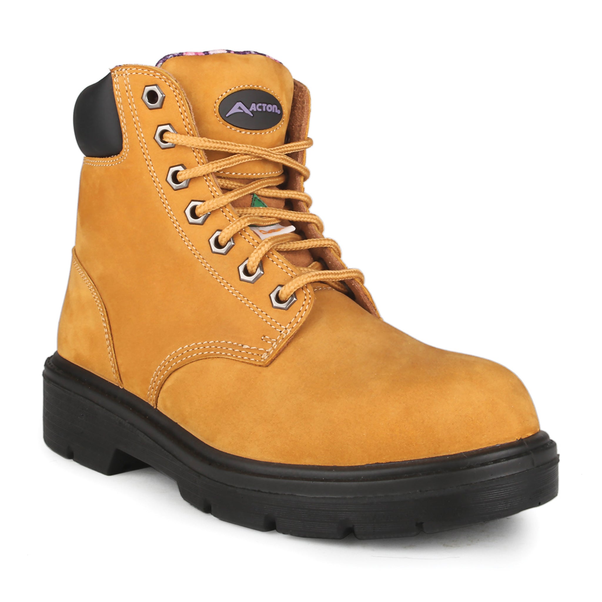 Acton ProLady 9233 Women's Lightweight Steel Toe Work Boots - 5 Inch WP Safety Shoes, Tan | Comfortable & Durable for Construction, Warehouse & Outdoor Work