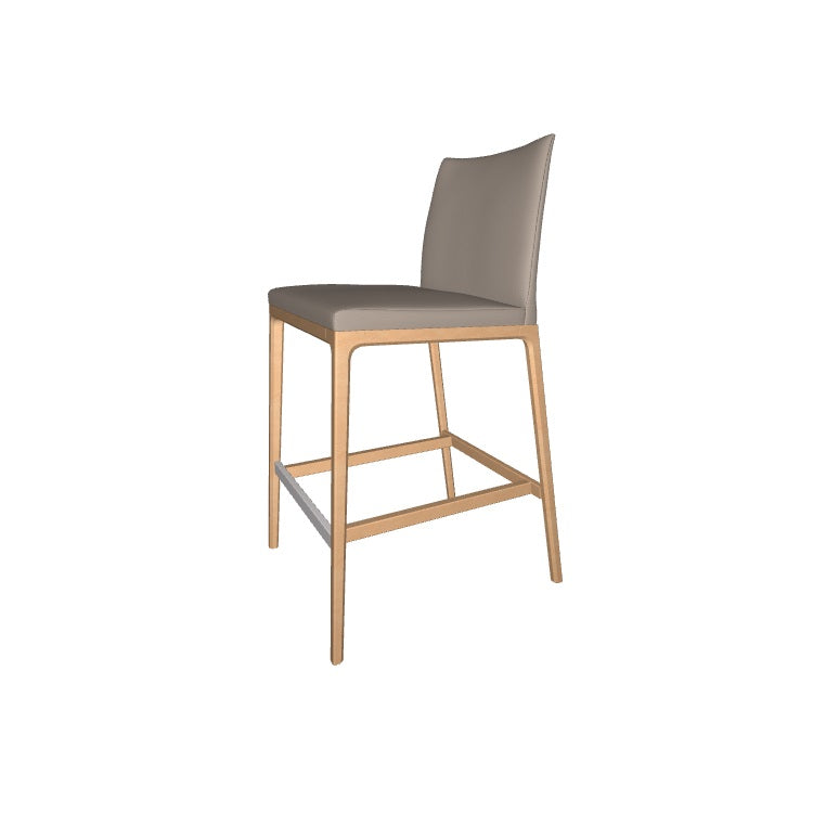 ARCADIA Couture Stool - Modern Accent Stool for Living Room, Bedroom & Entryway - Upholstered Fabric Stool with Wooden Legs - Perfect for Home Decor, Seating & Extra Storage