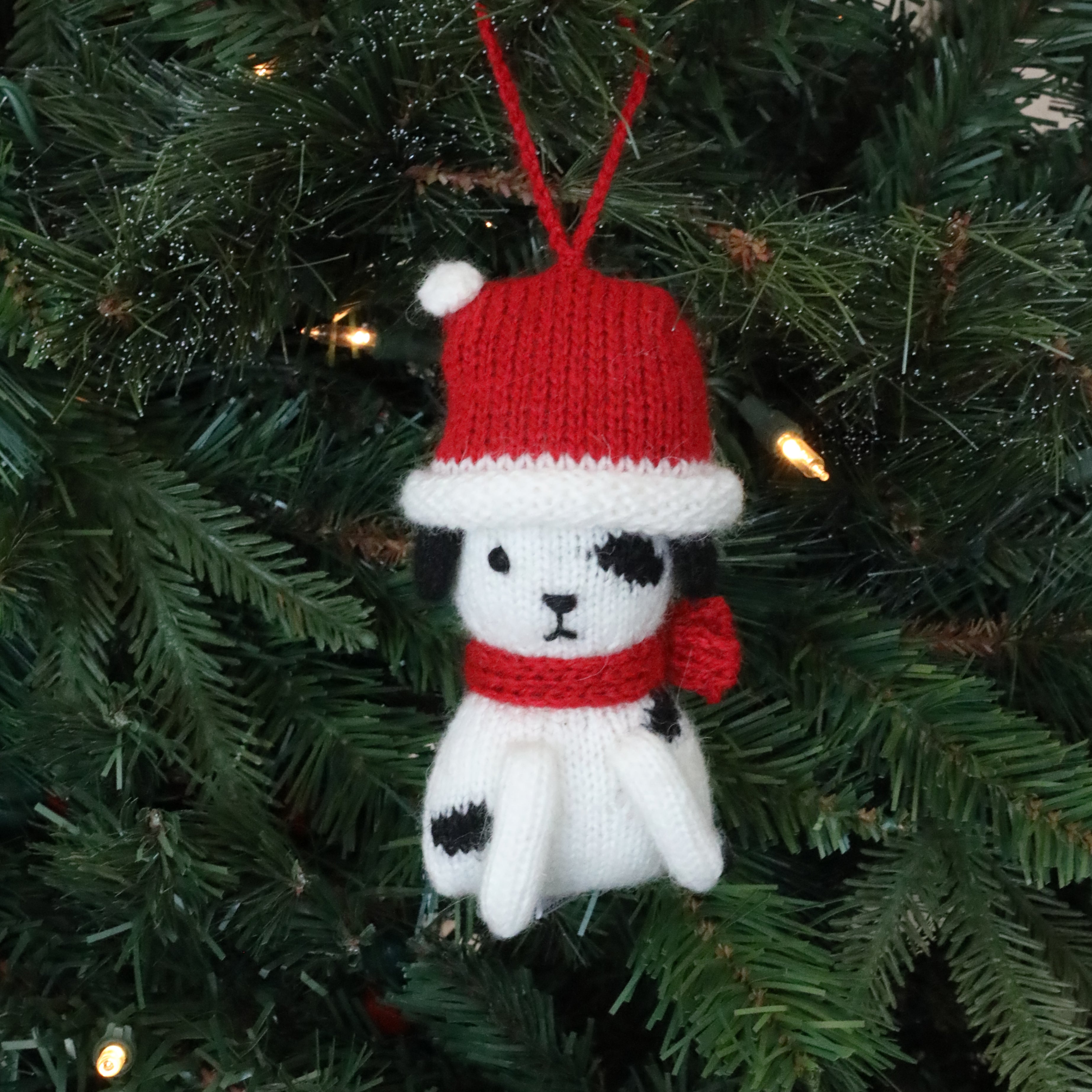 Christmas Puppy Ornaments - Set of 3 Handmade Ceramic Dog Decorations for Holiday Tree, Gift & Home Decor - Perfect for Xmas Gifts, Pet Lovers & Festive Decorating