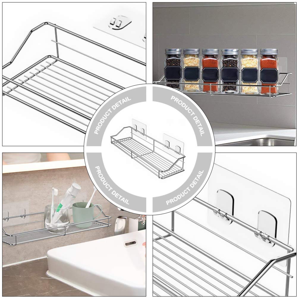 Stainless Steel Bathroom & Kitchen Storage Shelf - Cabilock Hanging Rack for Draining, Seasoning Holder, Household Organizer | Space-Saving Solution for Small Bathrooms & Compact Kitchens