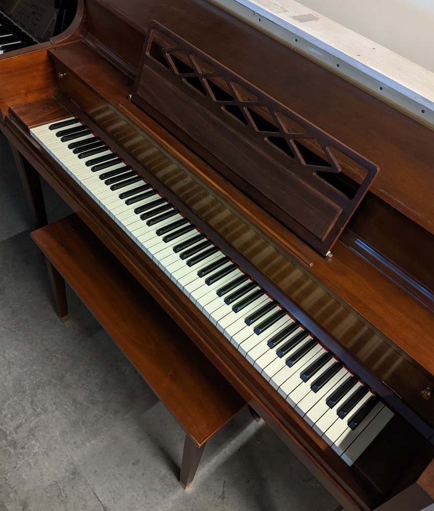 Vintage 1967 Kawai 41 Console Piano in Satin Walnut Finish | Serial Number 281540 | Used Piano for Sale | Perfect for Home, Studio & Music Education