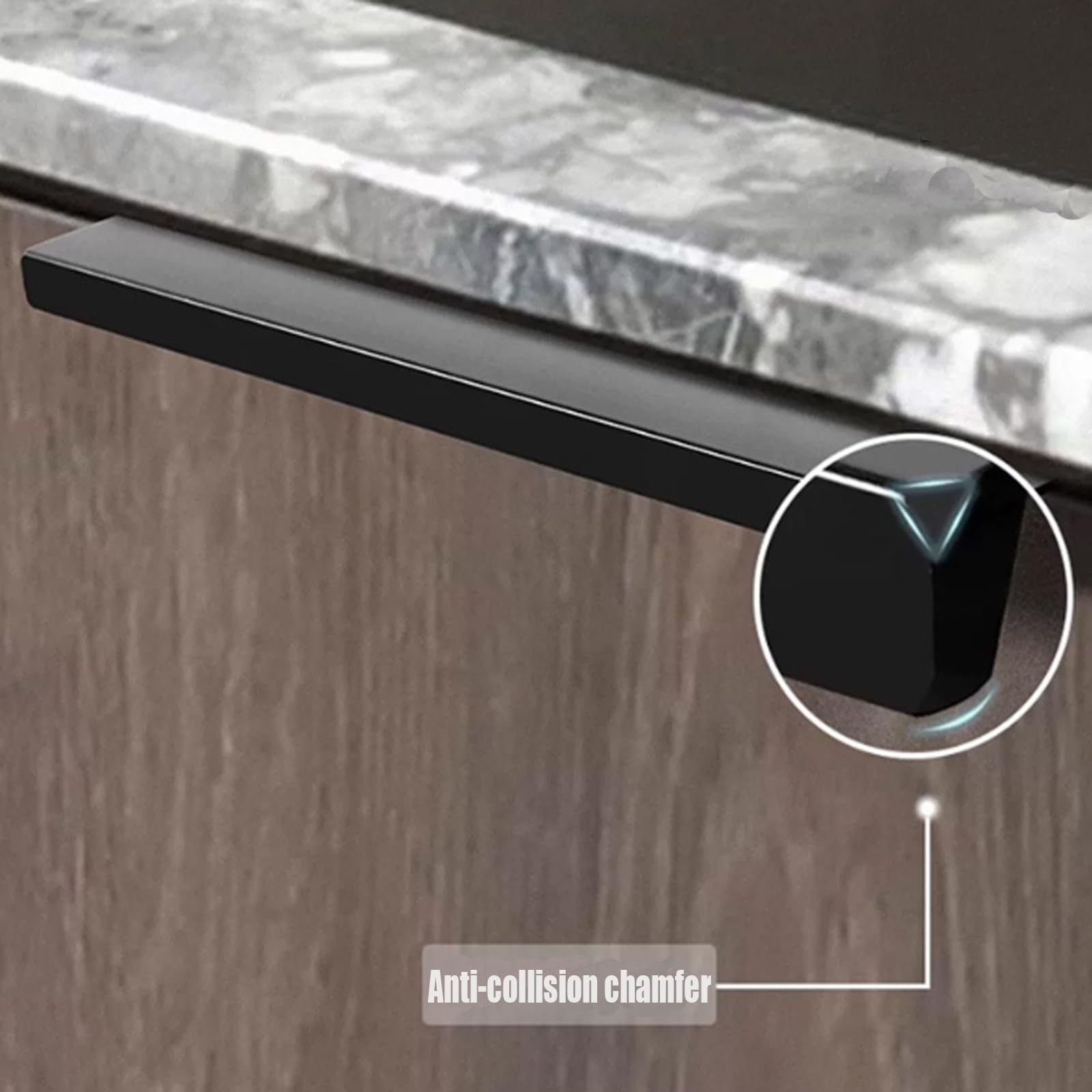 Modern Invisible Aluminum Alloy Concealed Kitchen Cabinet Handles - 40cm/15.7in White Finger Edge Pull for Drawers, Wardrobes & Furniture - Perfect for Contemporary Kitchen & Home Renovation Projects