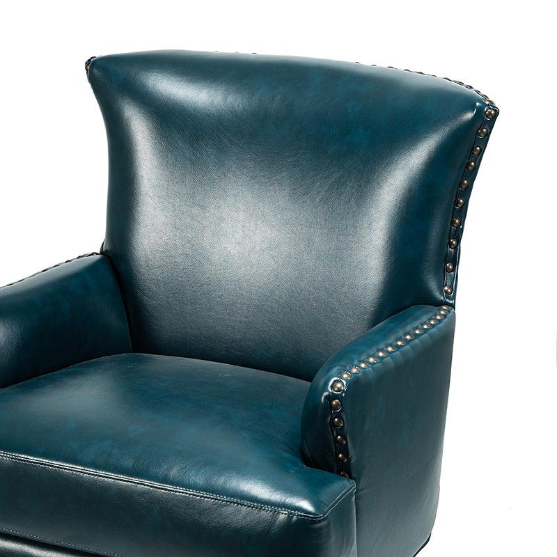 Brooklyn Vegan Leather Armchair - Modern Faux Leather Lounge Chair for Living Room, Office & Dorm - Comfortable Mid-Century Style Accent Chair