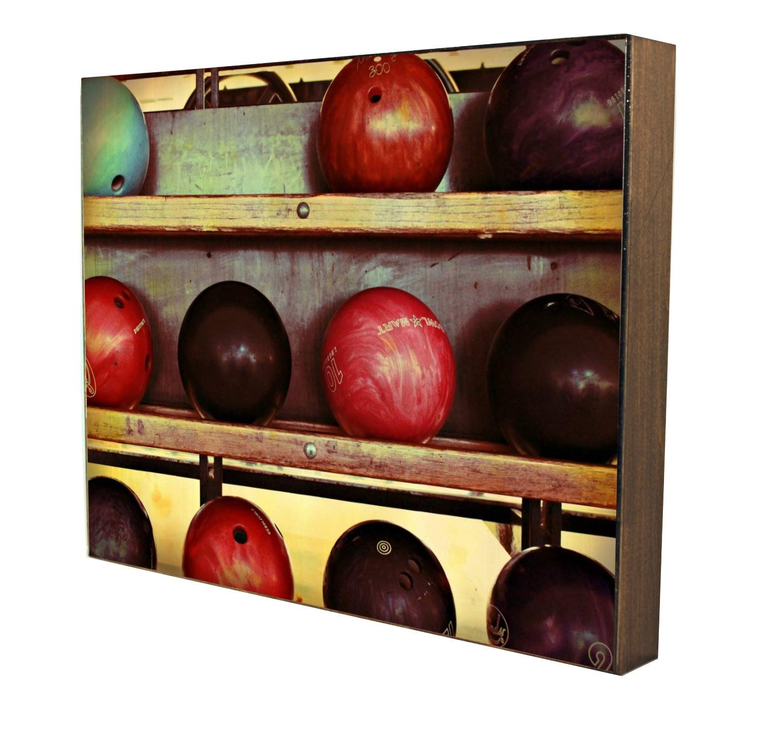 Bowling Ball Wall Art - Urban Natural Designs Photography Print for Home & Office Decor | Modern Sports Theme Wall Decor