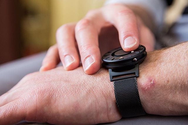 Eone The Bradley Black - Stylish and Tactile Watch for Men & Women | Waterproof & Durable | Perfect for Business, Travel, and Everyday Wear