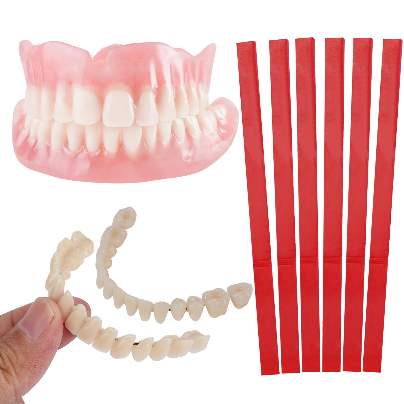 DIY Dentures Kit for Men - Complete Home Denture Making Set for Top & Bottom Teeth, Temporary Tooth Repair Solution for Missing Teeth | Easy & Convenient At-Home Dental Care for Seniors & Adults