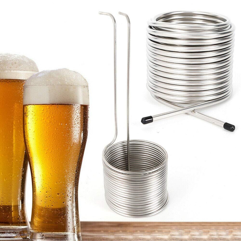 Stainless Steel Beer Cooling Coil Pipe - Immersion Wort Chiller for Home Brewing, Kitchen & Restaurant Use | Fast Cooling Beverage & Drink Chiller | US Stock | Perfect for Craft Beer, Homebrew & Commercial Brewing