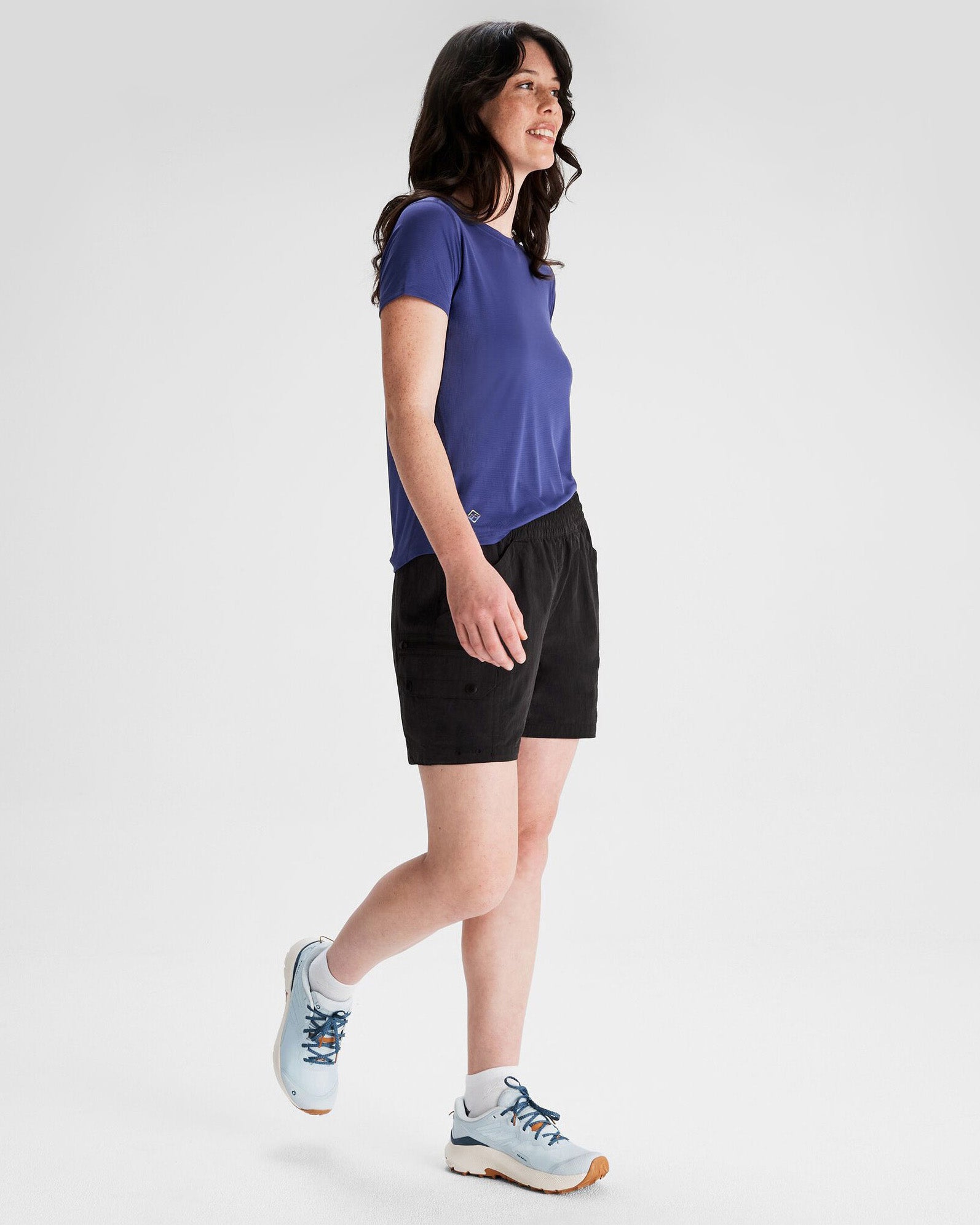 Women's EVRY Day Cargo Shorts - Comfortable Stretch Fabric Casual Shorts with Pockets for Hiking, Travel & Outdoor Activities (Black)
