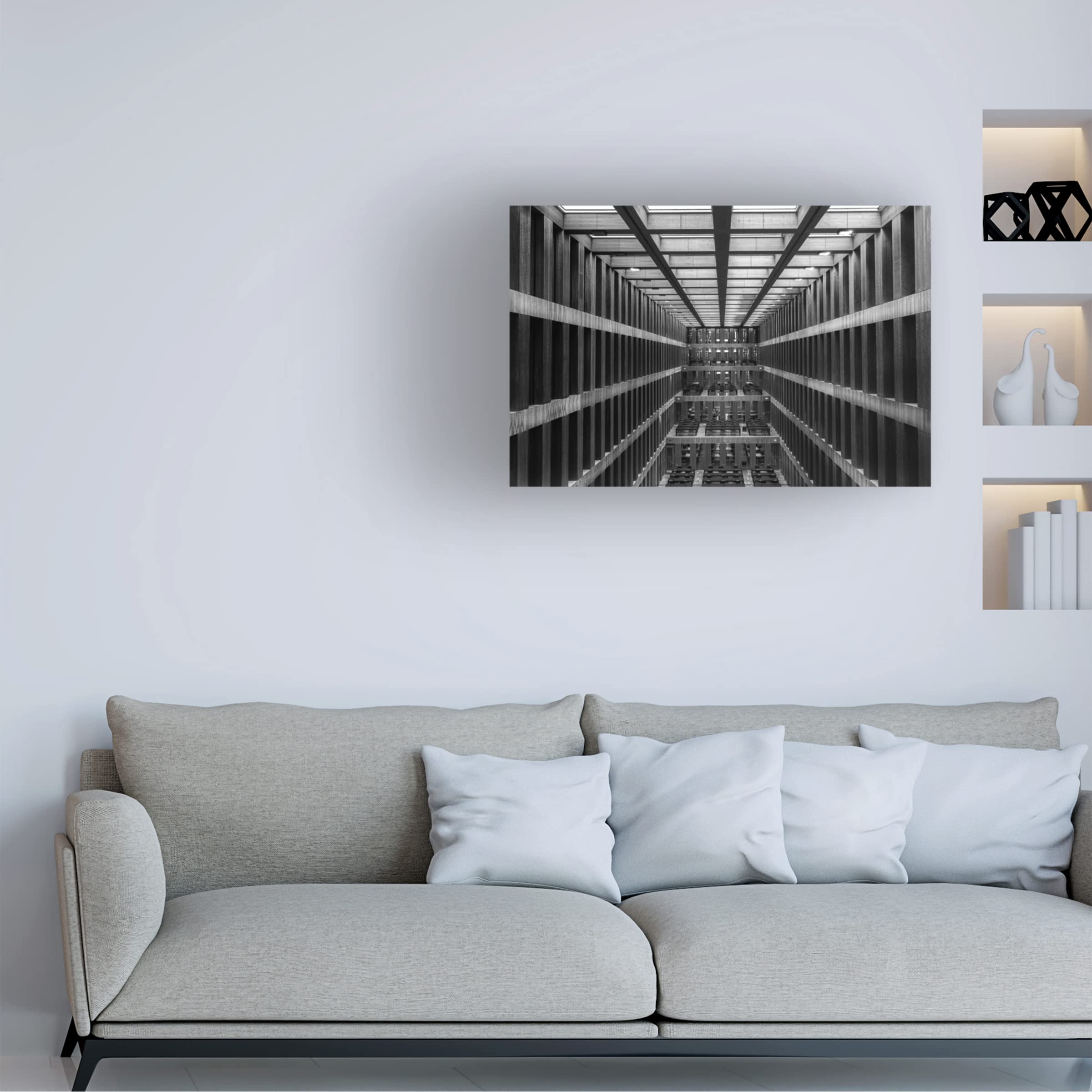 Trademark Fine Art 'Radiate' Canvas Wall Art by Rolf Endermann - Modern Abstract Painting for Living Room, Bedroom & Office Decor