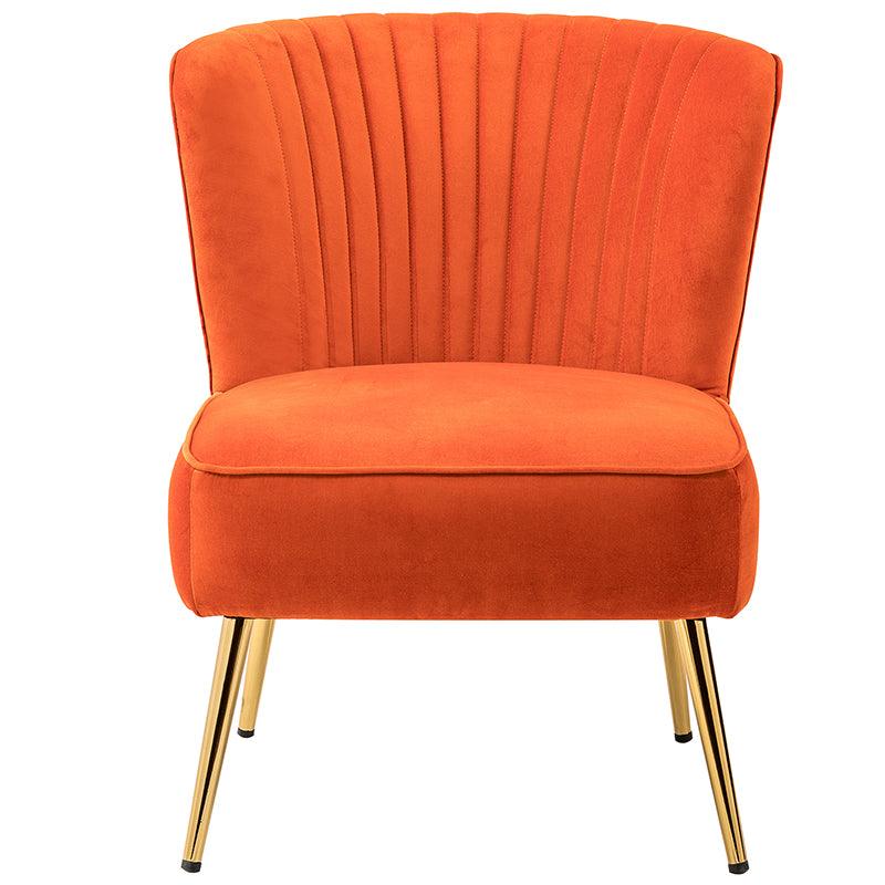 Lola Velvet Side Chair - Modern Upholstered Accent Chair for Living Room, Bedroom & Office - Soft Velvet Fabric with Sturdy Wooden Legs - Perfect for Dining, Lounge & Home Decor