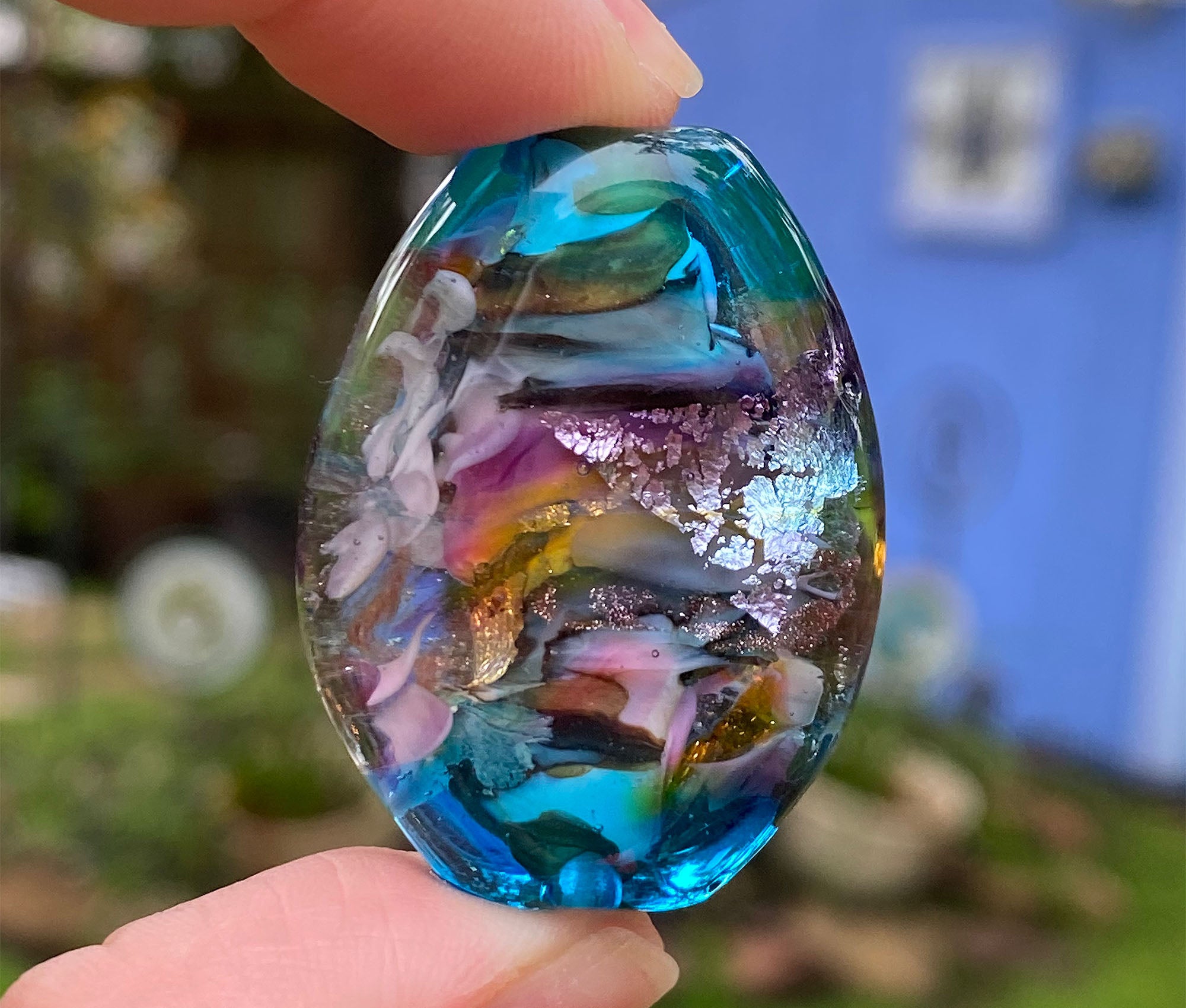 Handmade Pacific Coast Lampwork Glass Focal Bead SRA - Perfect for Jewelry Making, DIY Crafts & Beading Projects
