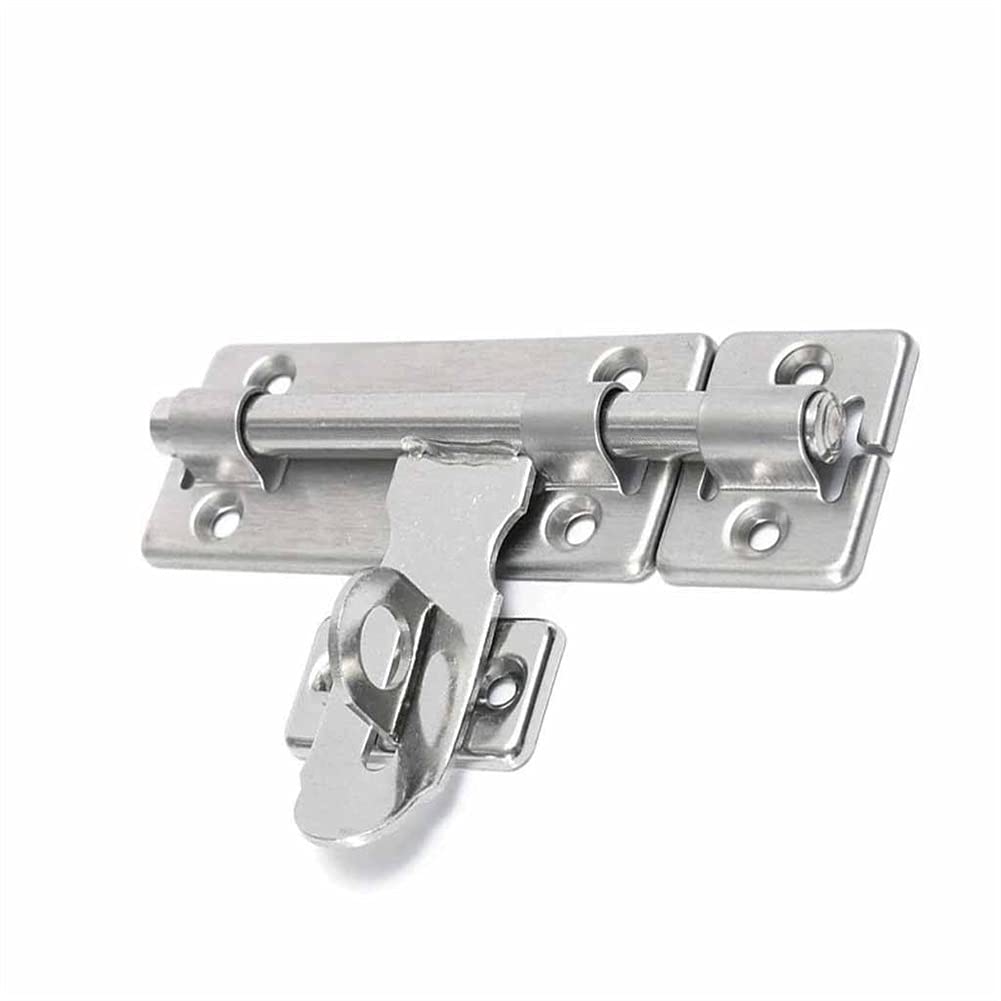 4 Inch Stainless Steel Barrel Bolt Latch Padlock Set - Brushed Finish for Doors, Windows, Drawers & Cupboards | Secure Home, Office & Storage Spaces