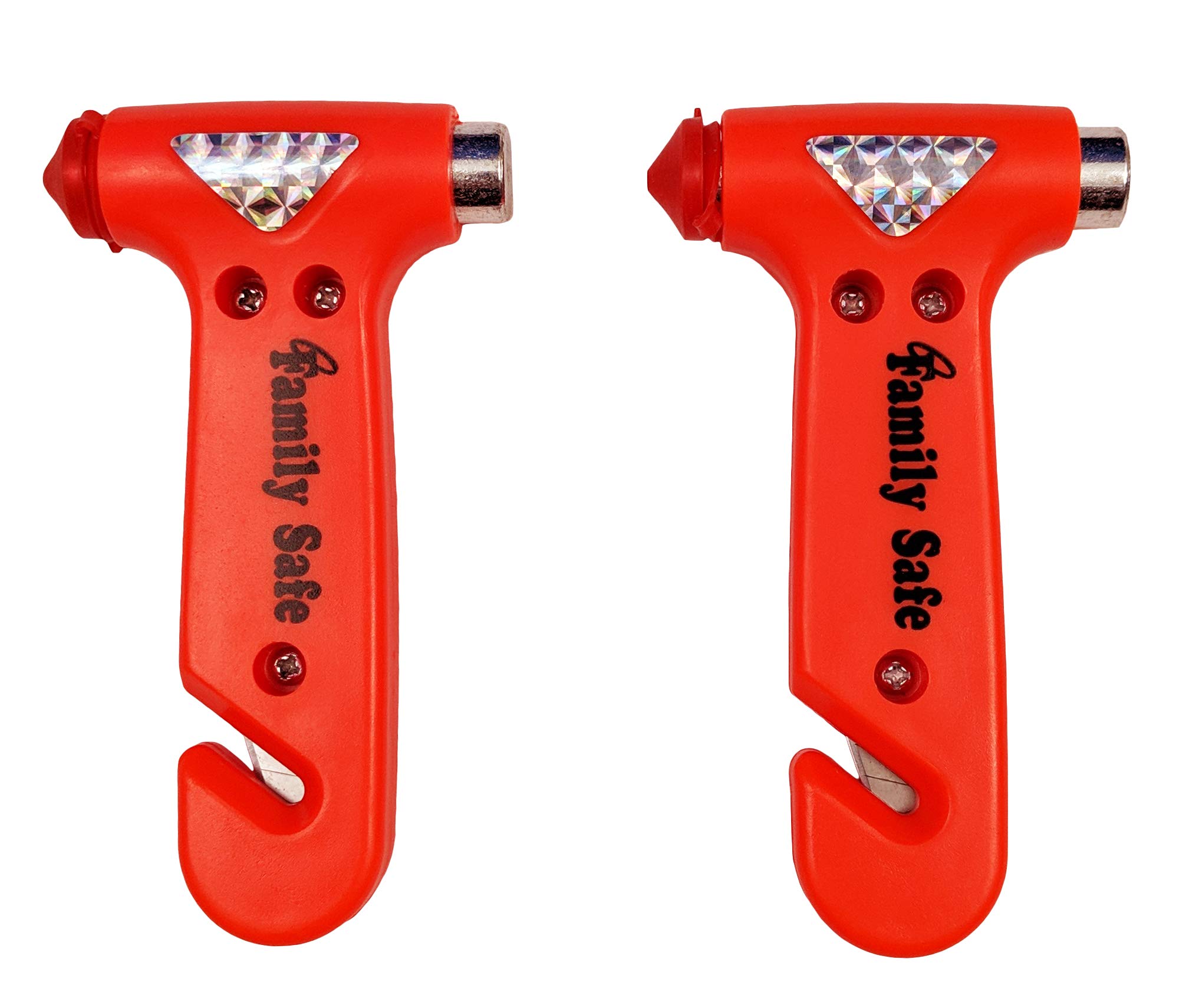 2 Pack Car Safety Hammer with Seatbelt Cutter & Window Breaker - Emergency Escape Tool for Vehicles - Perfect for Roadside Emergencies, Car Accidents & Breaking Glass in Fire Situations