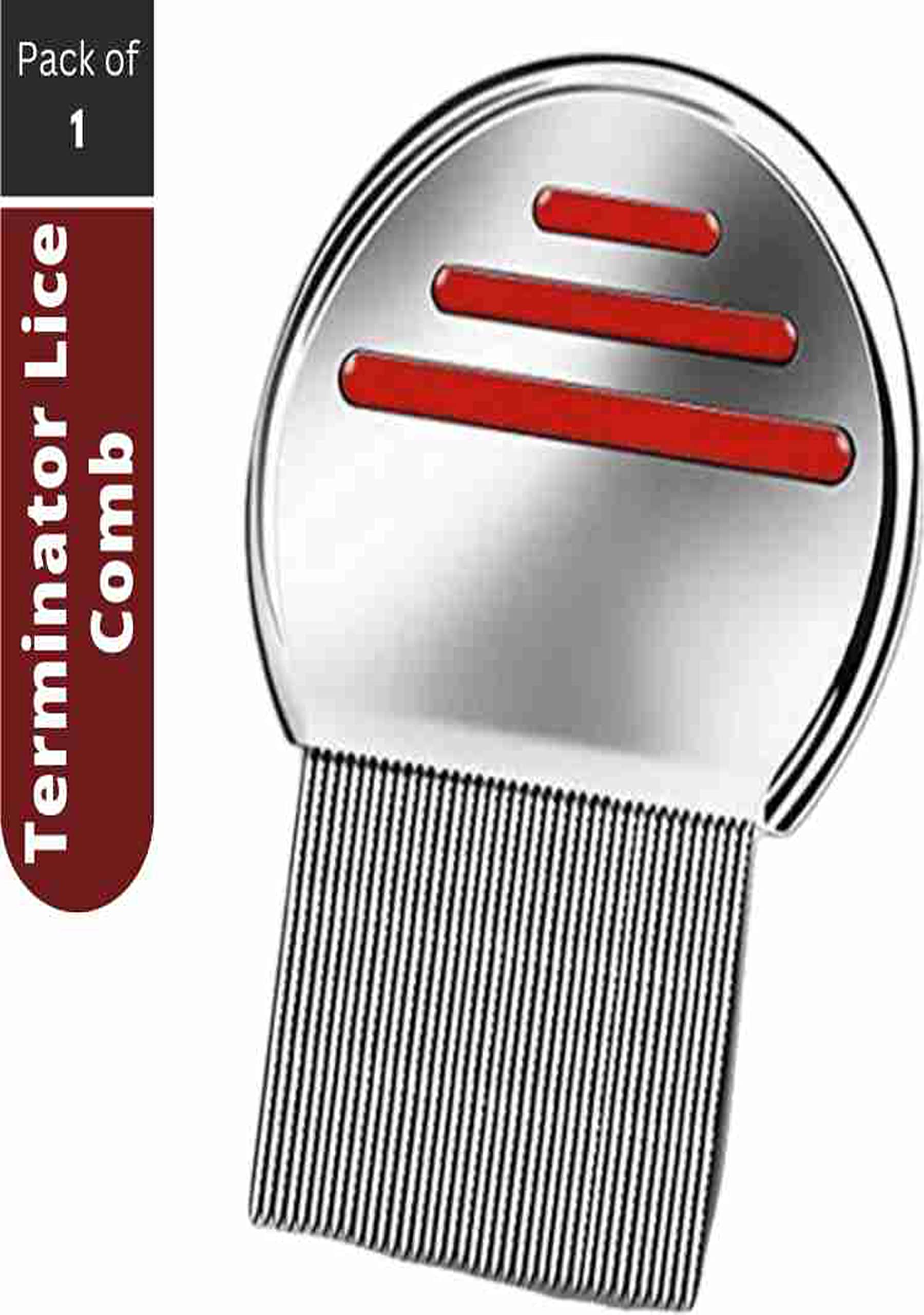 Jiyansh Traders Stainless Steel Lice Comb for Men, Women & Kids - 1PC Silver Unisex Hair Comb for Effective Lice Removal & Scalp Care - Perfect for Home, Travel & School Use