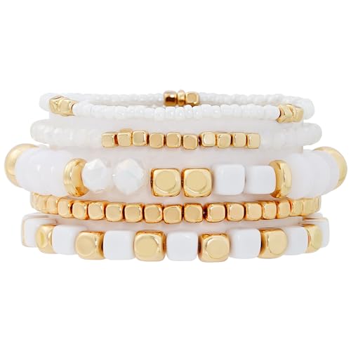 B-white gold bead