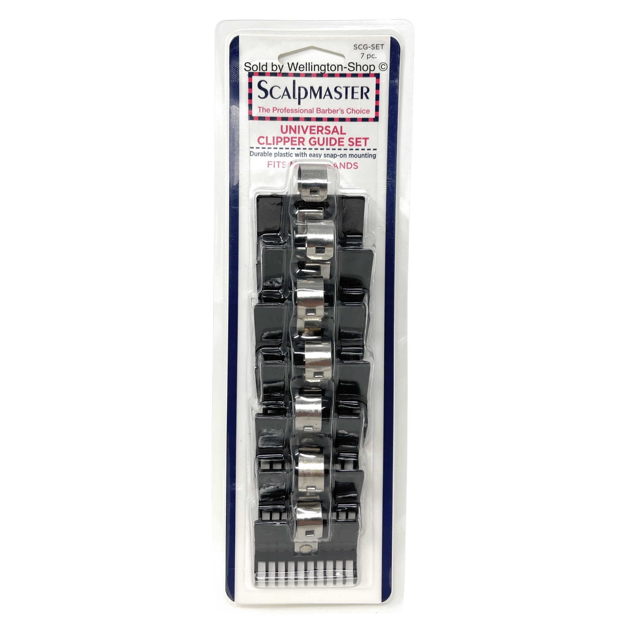 Scalpmaster Professional Hair Clipper Guards Set - 7 Piece Hair Cutting Guide Combs for Men & Women - Perfect for Home Haircuts, Barbershops, and DIY Styling