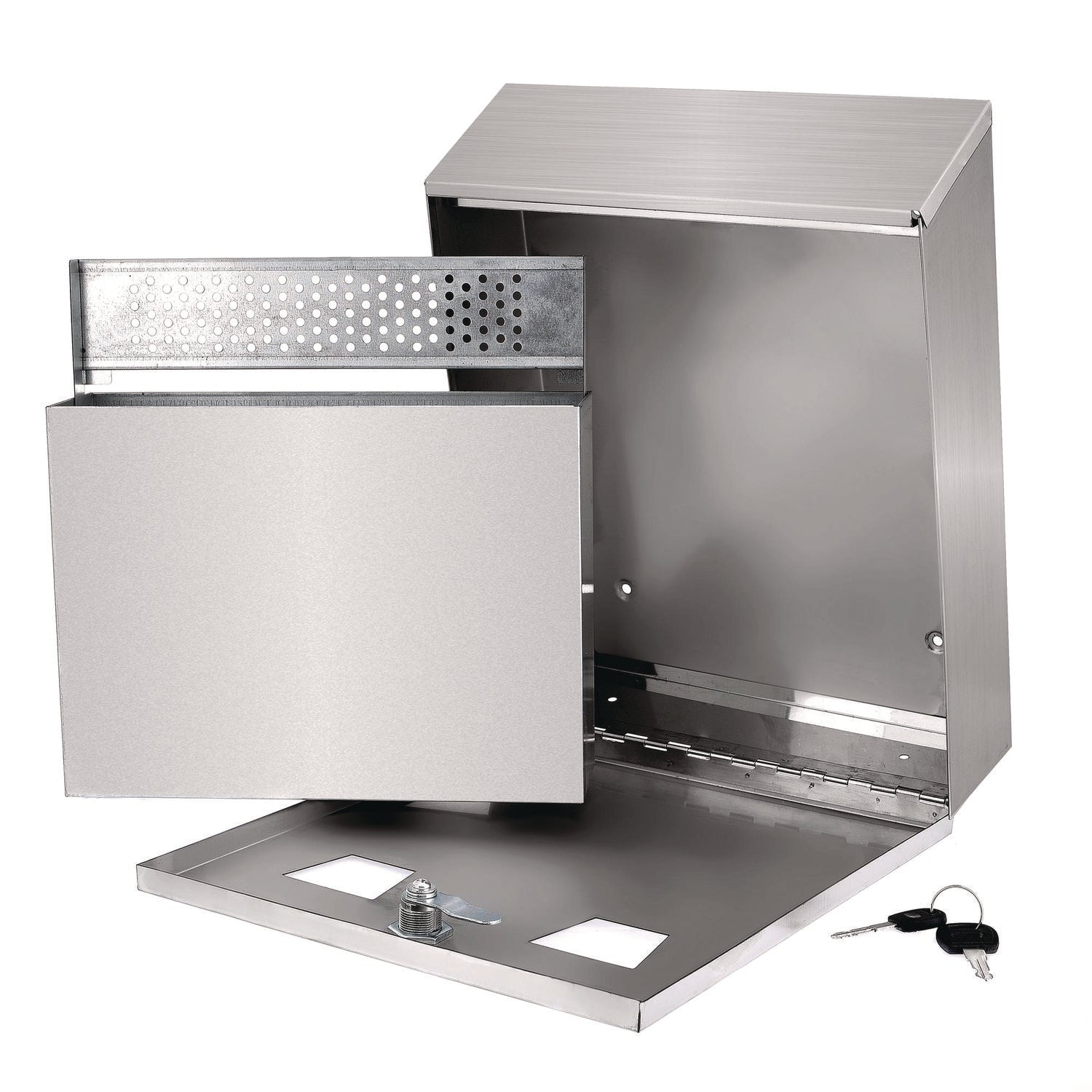 Alpine Industries Wall Mounted Safe Cigarette Disposal Station - Outdoor Stainless Steel Ashtray for Public Spaces, Parks & Smoking Areas