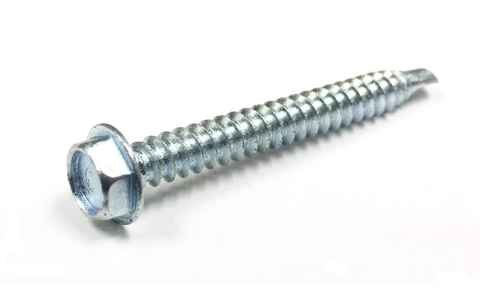 1-1/2 Inch Hex Washer Head #8 Self-Tapping Screws - Zinc Plated (200 Pack) - Perfect for Metal Roofing, HVAC Installations & DIY Projects