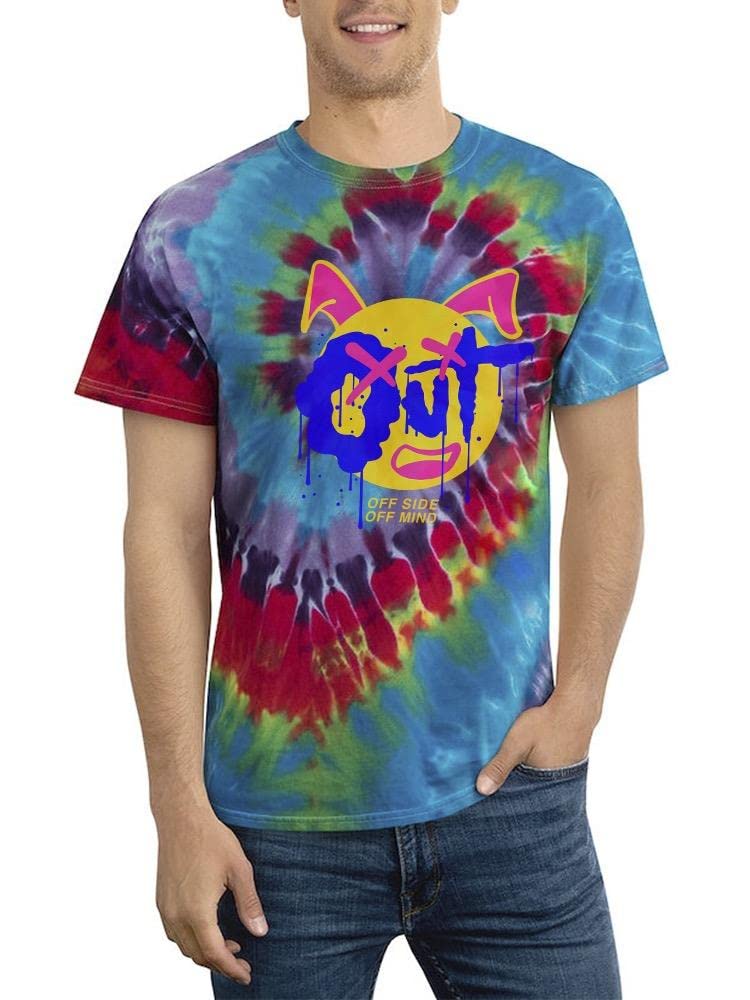 Bunny Face Off Tie Dye Spiral T-Shirt for Men - Trendy Graphic Tee for Casual Wear, Street Style & Festival Outfits