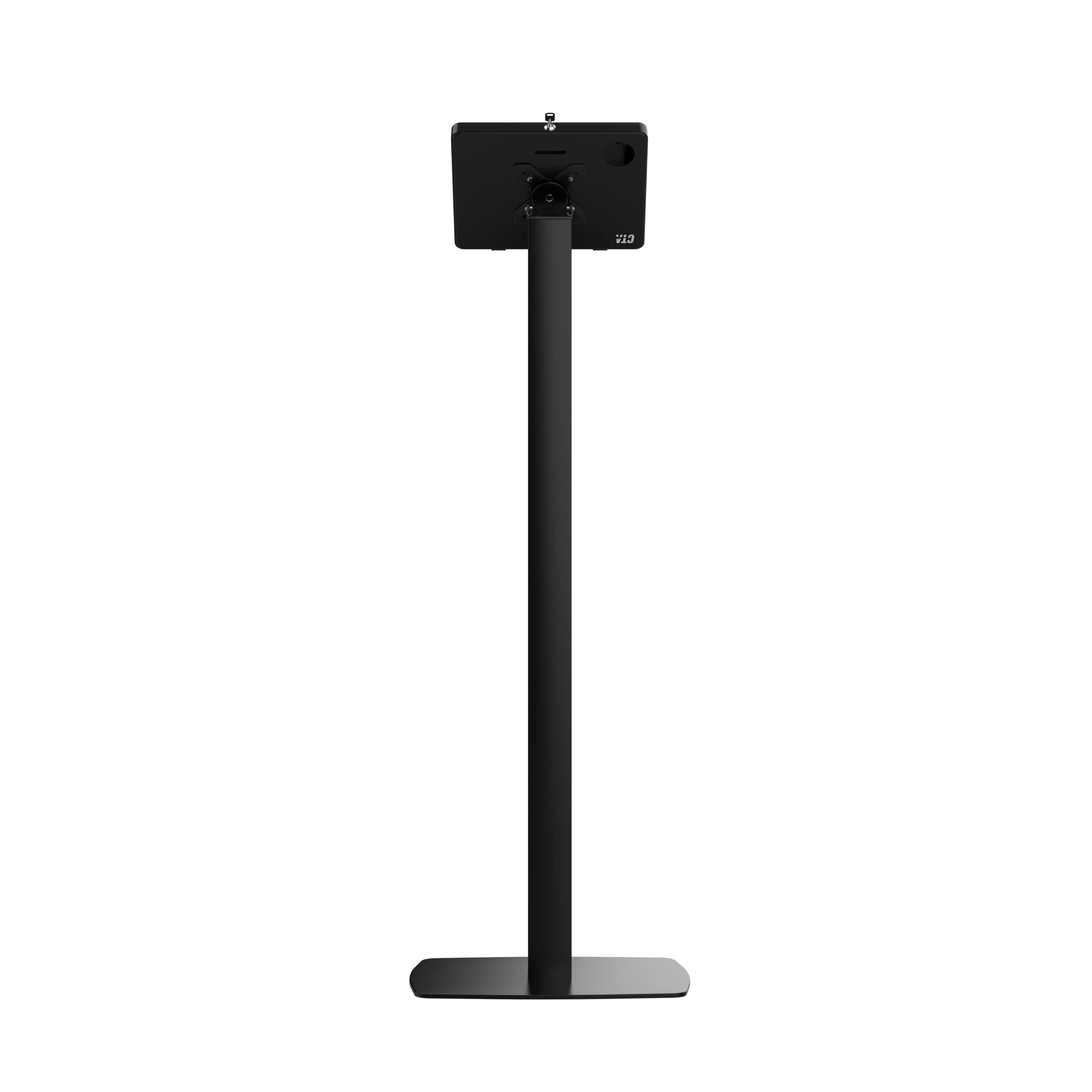 360° Adjustable Thin Floor Stand Kiosk for iPad Mini & Samsung Tab A - Tall Standing Tablet Holder with Charger Access & Lock - Perfect for Retail, Exhibitions & Interactive Displays