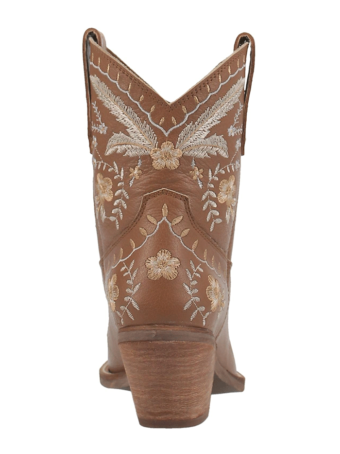 Dingo DI748 Women's Primrose Ankle Western Bootie Brown Cowboy Boots - Comfortable & Stylish for Country Dancing, Rodeo & Casual Outfits
