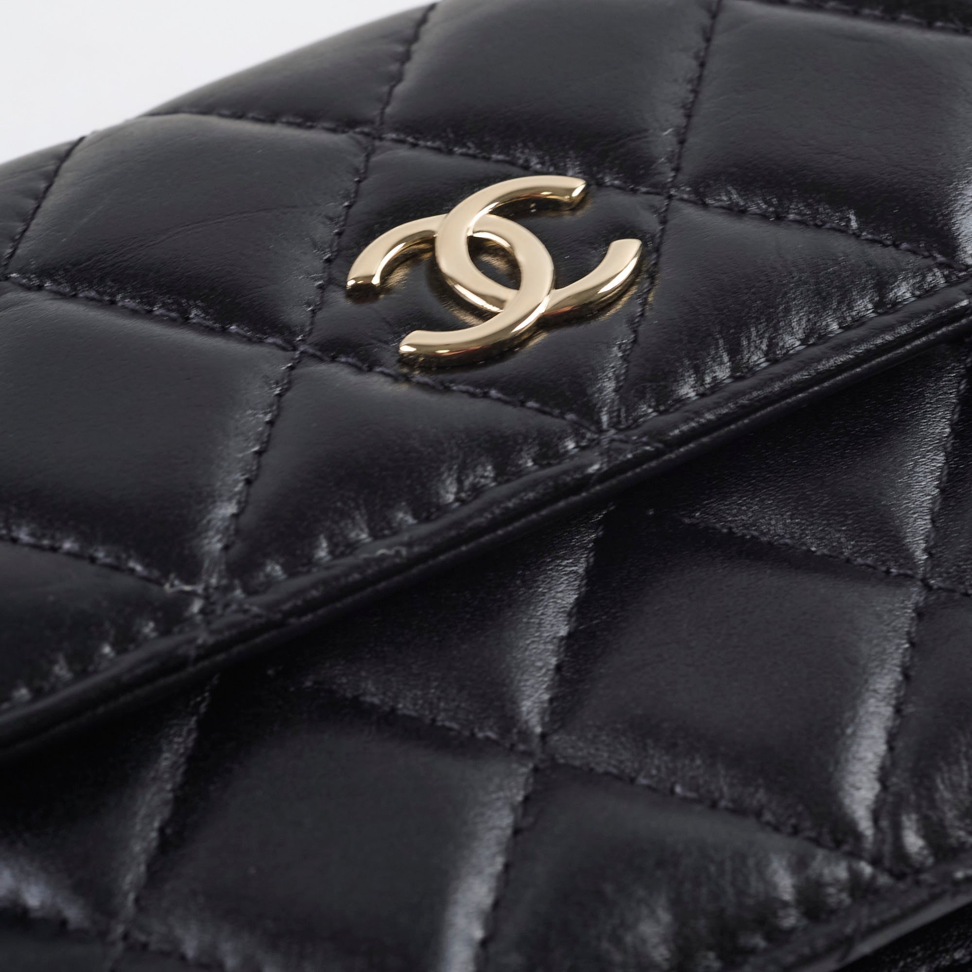 Chanel Micro Pearl Card Clutch with Chain - Black Series 31 | Luxury Small Wallet for Women | Perfect for Evening Parties, Weddings & Special Occasions