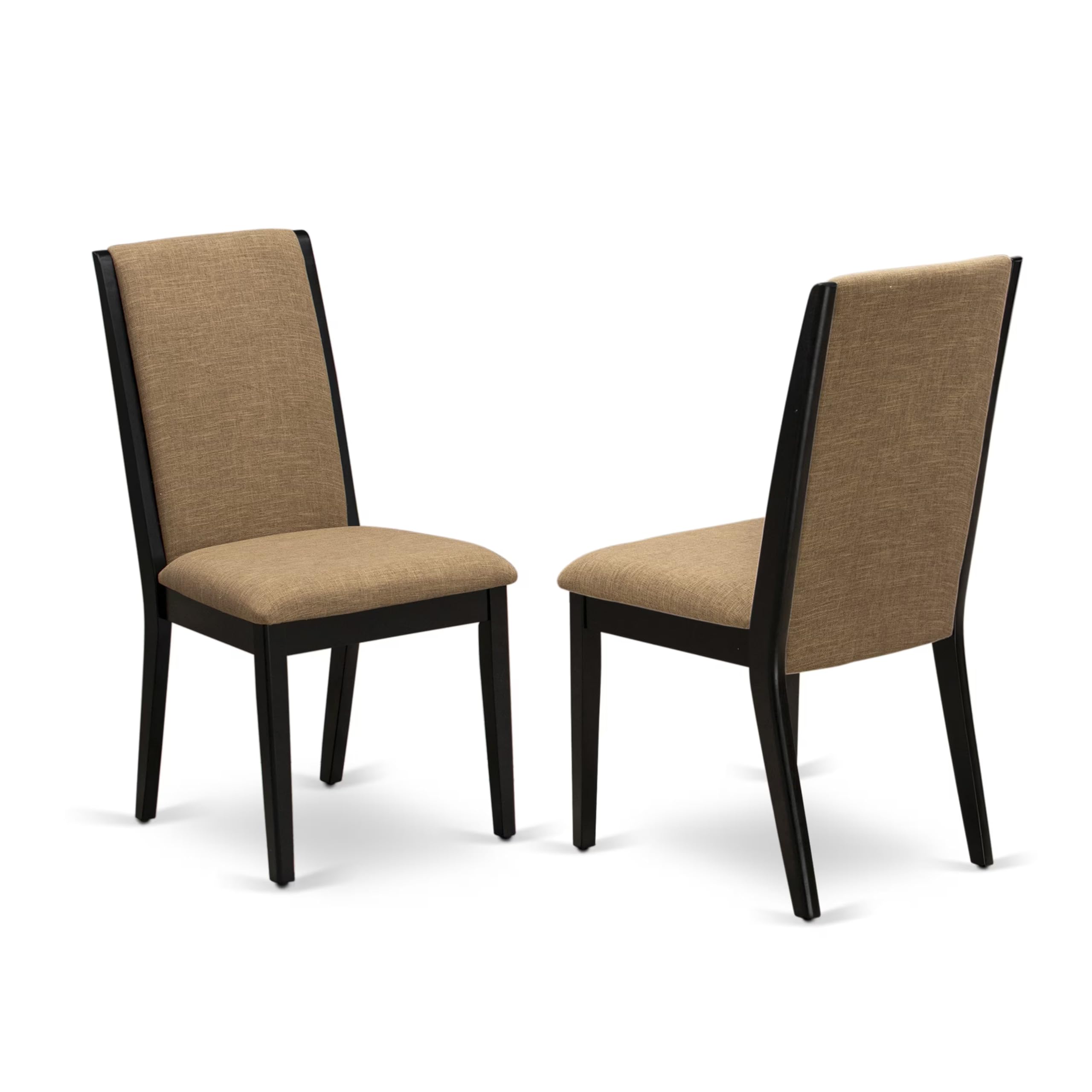 East West Furniture 5-Piece Dining Table Set for 4 - 36x60 Inch Rectangle Kitchen Table with V-Legs & 4 Light Sable Linen Fabric Chairs, Multi-Color - Perfect for Small Spaces, Breakfast Nooks & Cozy Family Meals