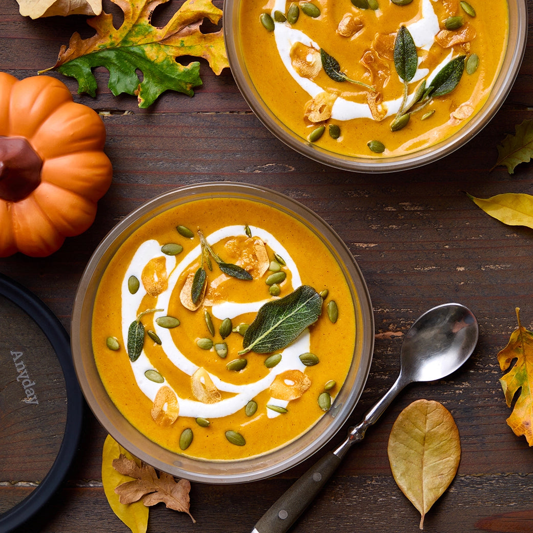 Delicious Homemade Warm Spiced Pumpkin Soup Recipe - Perfect for Fall Dinners & Cozy Winter Evenings