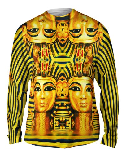 King Tut Reincarnation Black Long Sleeve T-Shirt for Men | Tagless Comfort | NewStyleUSA 0140 | Perfect for Casual Wear, Street Fashion & Historical Theme Events