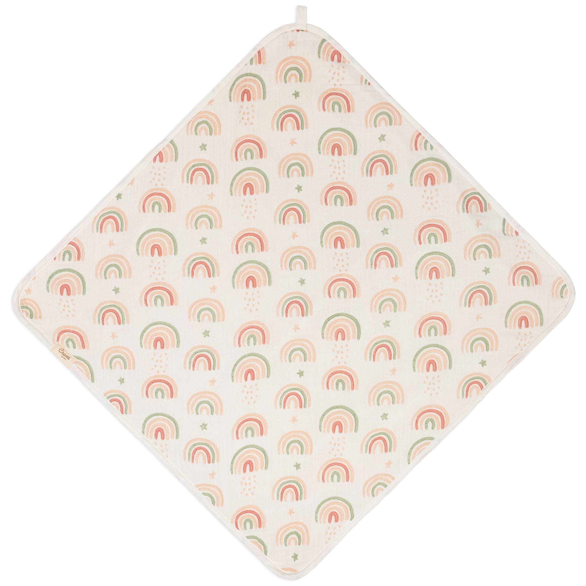 Soft & Absorbent Crane Baby Hooded Towel - 100% Cotton Newborn Bath Towel with Cute Animal Design - Perfect for Bath Time, Swimming & After-Spa Wrap (Blue)