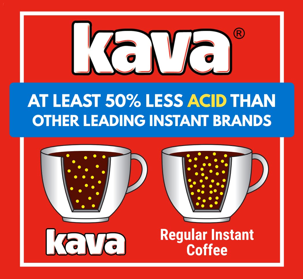 Organic Kava Acid-Neutralized Instant Coffee Powder - 4oz (Pack of 12) | Stress Relief & Relaxation Drink | Perfect for Work, Travel & Evening Relaxation