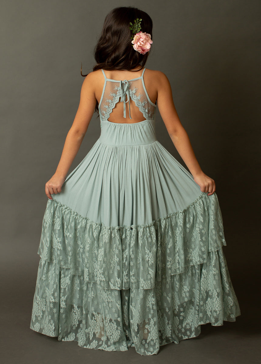 Elegant Catrin Dress in Seaglass Color - Perfect for Summer Weddings & Beach Vacations