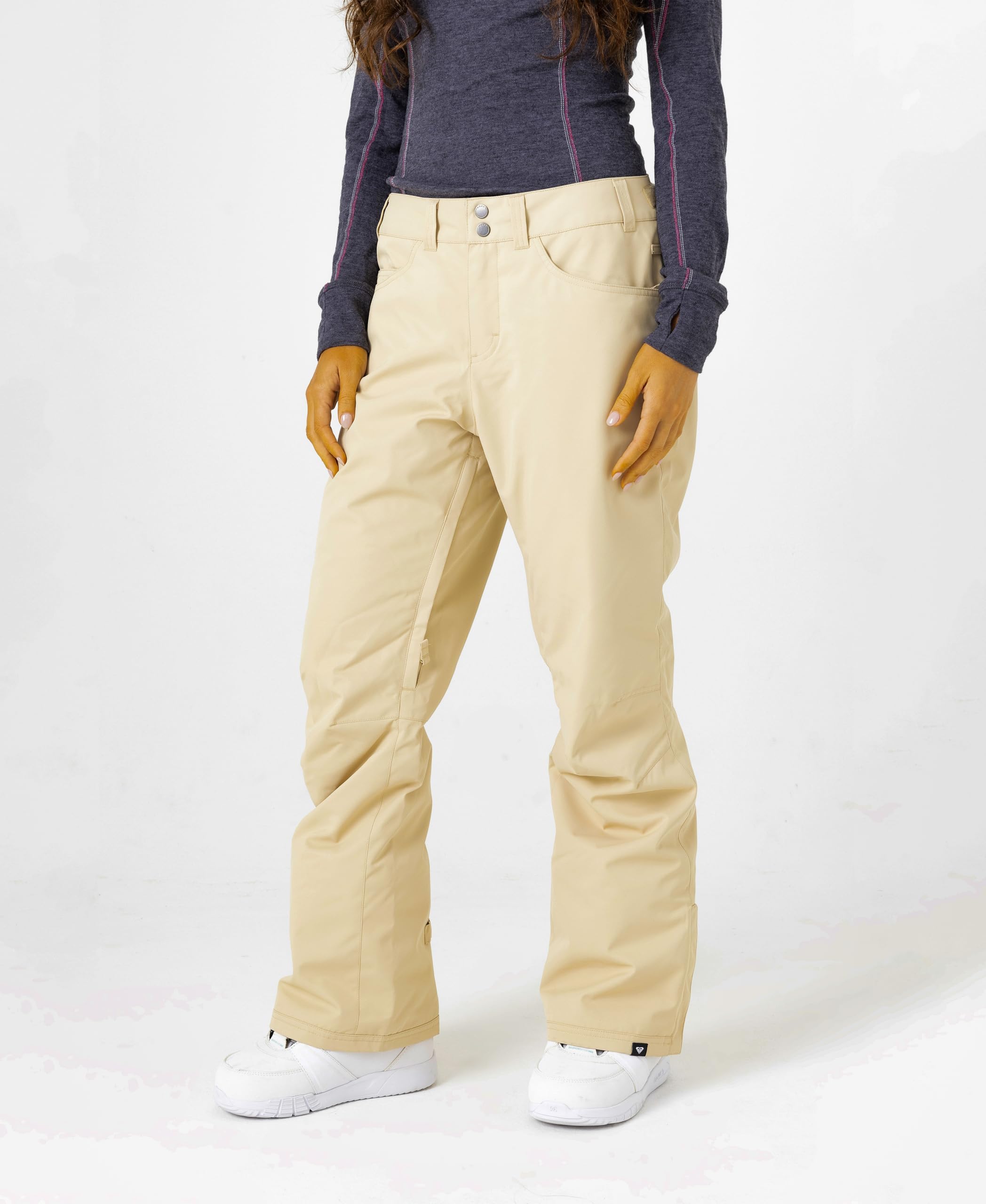 Roxy Women's Tailored Backyard Snow Pants - Waterproof Winter Ski Pants for Snowboarding & Outdoor Activities