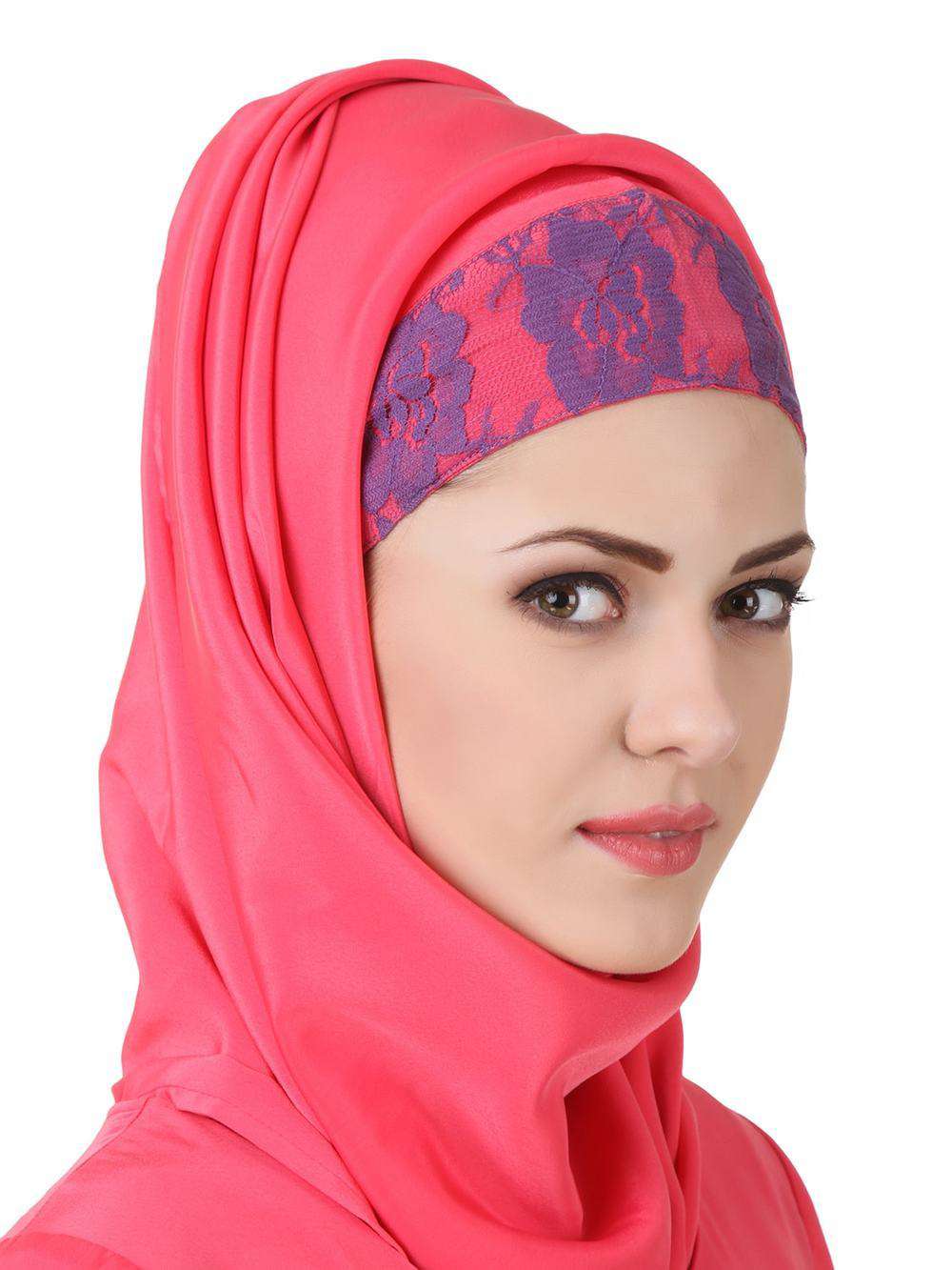 Atia Crepe Sweet Pink Hijab - Soft & Breathable Muslim Headscarf for Women - Perfect for Daily Wear, Prayer, and Special Occasions