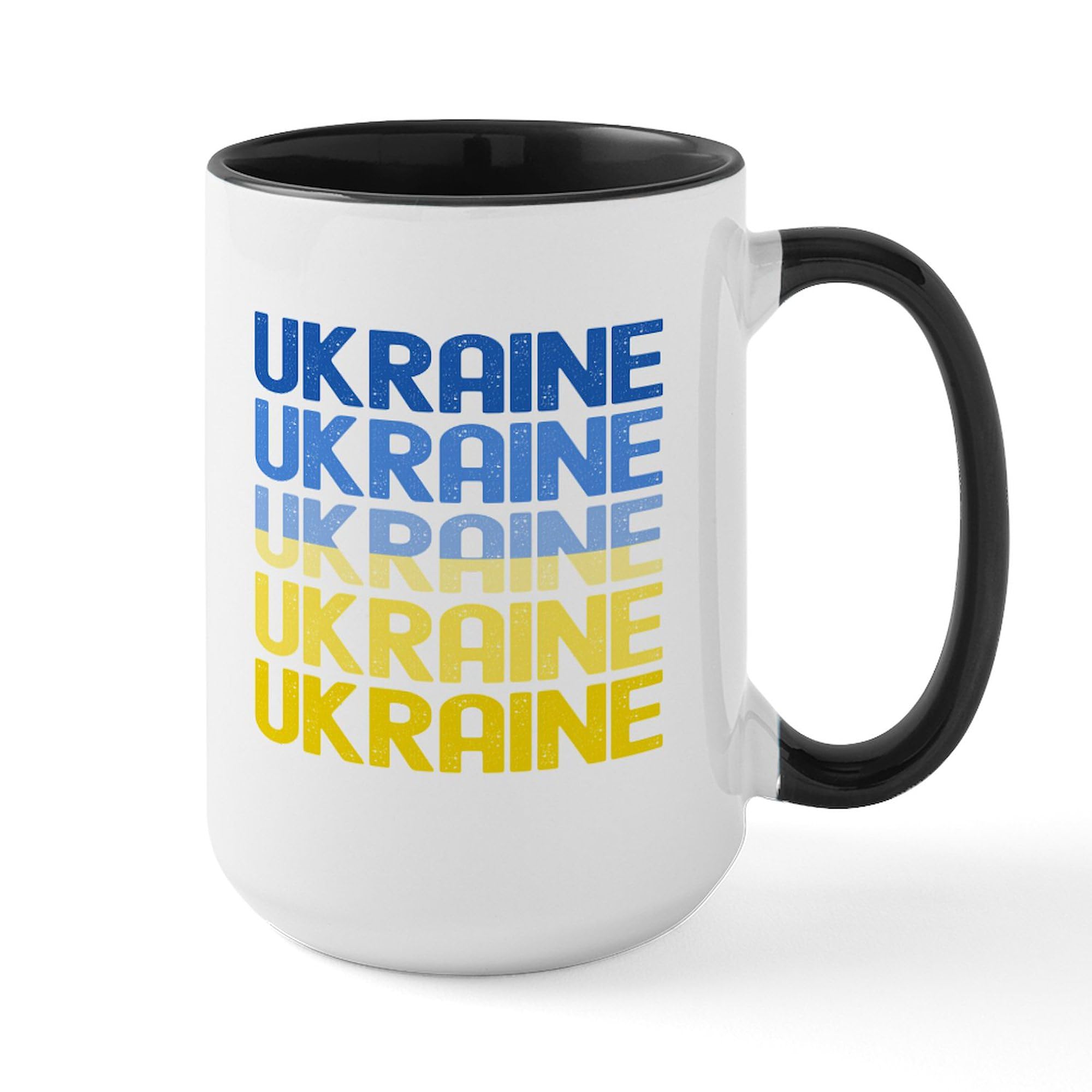 Ukraine Themed 15 oz (444 ml) Ceramic Coffee Mug - Perfect for Home, Office & Gift Giving | Patriotic Drinkware for Tea, Hot Chocolate & Coffee Lovers